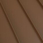 Brown metal panel with diagonal grooves
