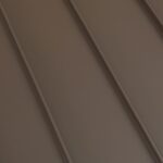 Brown metal panel with vertical lines