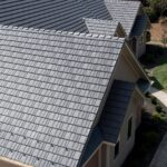 Gray shingled roof on residential house